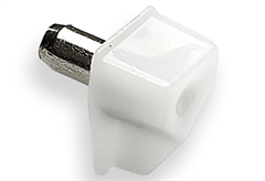 Στοπ Ραφιού Πλαστικό Καρφωτό Φ5.5mm Λευκό 12 Τεμάχια