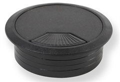 Τάπα Διέλευσης Καλωδίων Φ60x22mm Μαύρη 2 Τεμάχια