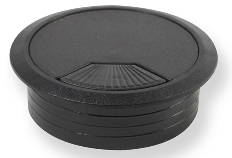 Τάπα Διέλευσης Καλωδίων Φ60x22mm Μαύρη 2 Τεμάχια