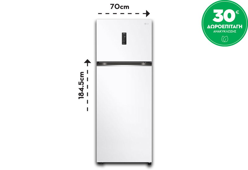 LG GTBV44SWBKD Ψυγείο Δίπορτο