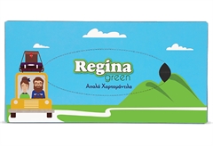Χαρτομάντηλα σε Κουτί Regina Facial Green 80 Φύλλα Λευκά