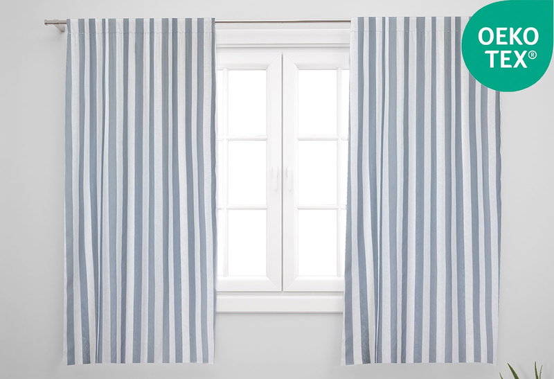 Κουρτίνα Παραθύρου Easy Home Timpa 140x140cm Lines με Τρέσα