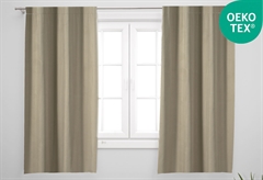 Κουρτίνα Παραθύρου Easy Home Puya 150x140cm Μπεζ με Τρουκς