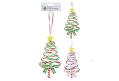 Χριστουγεννιάτικο Στολίδι Candy Xmas Tree 8.5cm σε Διάφορες Αποχρώσεις