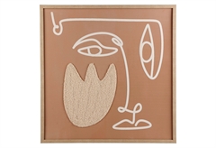 Κάδρο Ostaria Face 60x60cm Τερακότα