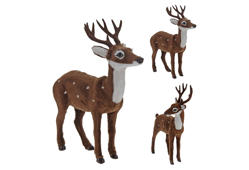 Χριστουγεννιάτικη Διακοσμητική Φιγούρα Τάρανδος 26.5cm σε Διάφορα Σχέδια