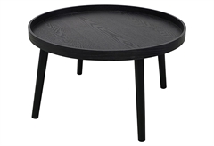 Τραπέζι Homefit Dax Μαύρο Φ80x40cm