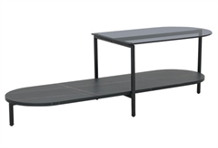 Τραπέζι Homefit Groove Μαύρο Μ130xΠ45xΥ42.5cm