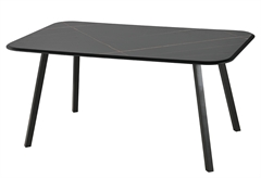 Τραπέζι Homefit Groove Μ160xΠ90xΥ76cm Μαύρο