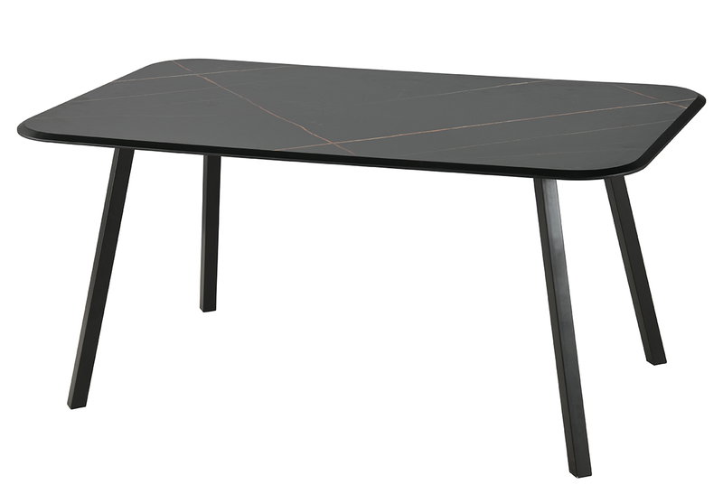 Τραπέζι Homefit Groove Μ160xΠ90xΥ76cm Μαύρο