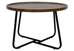 Τραπέζι Homefit Parker Round Καρυδιά Φ70x45.5cm