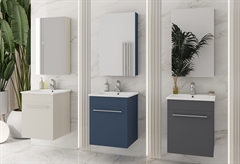 Έπιπλο Μπάνιου με Καθρέπτη Drop Groovy 40cm Μπλε