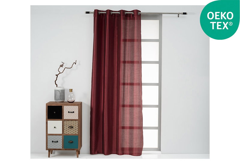 Κουρτίνα Easy Home Cello 260x140cm Μπορντό με Τρουκς