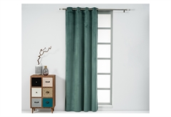 Κουρτίνα Easy Home Cornet 260x140cm Πράσινο με Τρουκς