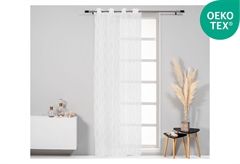 Κουρτίνα Easy Home Tres 260x140cm Λευκή με Τρουκς