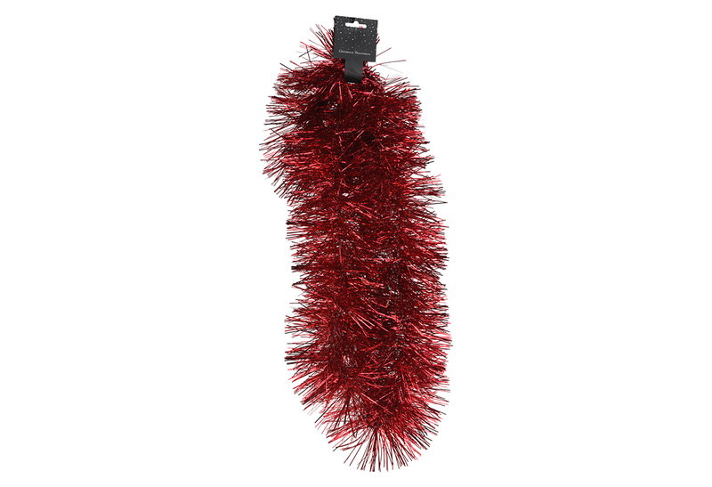 Χριστουγεννιάτικη Γιρλάντα Tinsel Κόκκινη 200cm