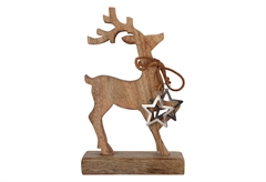 Χριστουγεννιάτικος Διακοσμητικός Τάρανδος Μ16xΠ6xΥ26cm