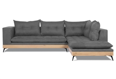 Καναπές Γωνιακός Nachevi Capri Δεξιά Γωνία Γκρι 290x240cm