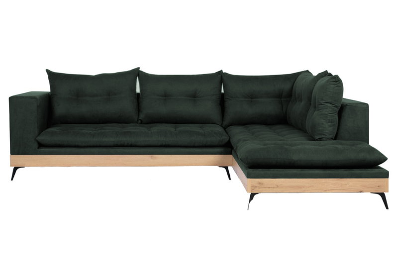 Καναπές Γωνιακός Nachevi Capri Δεξιά Γωνία Λαδί 290x240cm