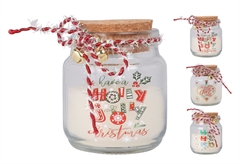 Χριστουγεννιάτικο Κερί σε Βαζάκι Xmas σε Διάφορα Σχέδια