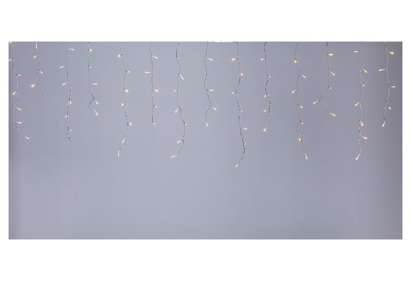 Χριστουγεννιάτικα Λαμπάκια 100LED Βροχή Ρεύματος Jingle Joy Lights Θερμό Λευκό