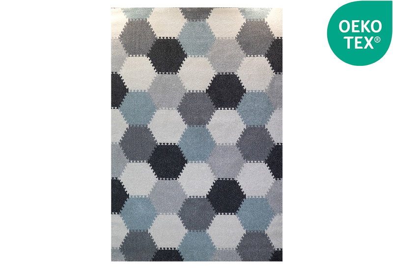 Χαλί Bioafrol Bordeaux Kids 280x200cm Puzzle Grey Blue