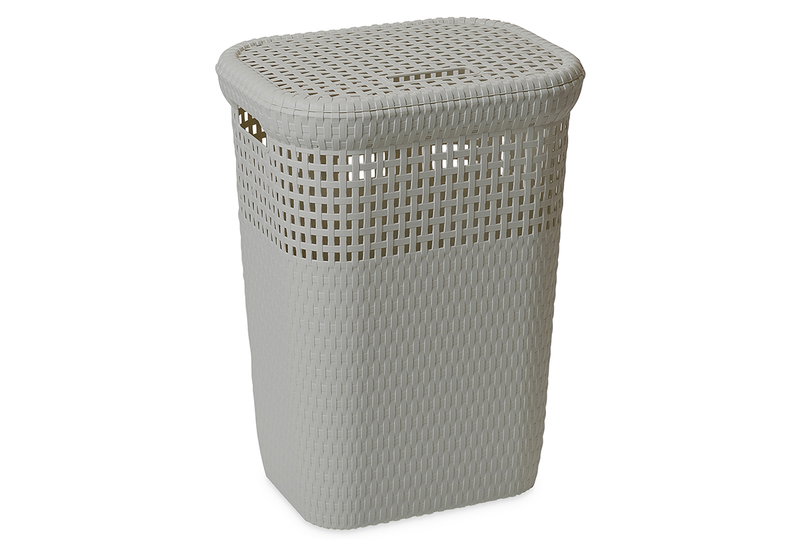Καλάθι Άπλυτων Dea Home Rattan 60lt Μ42xΠ3xΥ58cm Γκρι