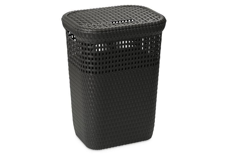 Καλάθι Άπλυτων Dea Home Rattan 60lt Μ42xΠ3xΥ58cm Ανθρακί