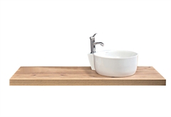 Πάγκος 80x50x4cm Loft Φυσικό Ξύλο με Νιπτήρα