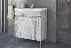 Έπιπλο Μπάνιου Drop Trend Wood Rust 75cm Λευκό