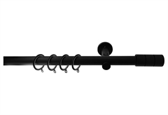 Κουρτινόβεργα Central Home Modena Επεκτεινόμενη Φ25/28mm 140/240cm Μαύρη