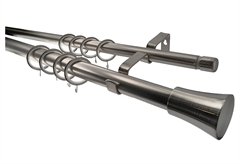 Κουρτινόβεργα Central Home Bergamo Επεκτεινόμενη Διπλή Φ22/25mm Φ16/19mm 160/300cm Χρωμέ