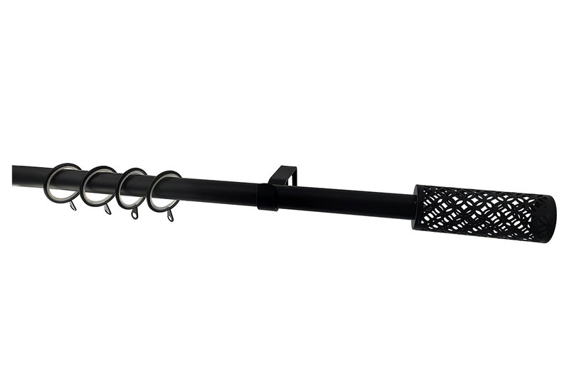 Κουρτινόβεργα Central Home Lille Επεκτεινόμενη Φ16/19mm 120/210cm Μαύρη