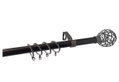 Κουρτινόβεργα Central Home Florence Επεκτεινόμενη Φ16/19mm 120/210cm Μαύρη/Νίκελ