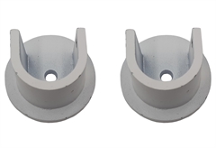 Σετ Πλαϊνό Στήριγμα Τοίχου Central Λευκό Ματ Φ19mm 2τμχ