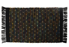 Χαλάκι Μπάνιου Rainbow Malia 80x50cm Μαύρο