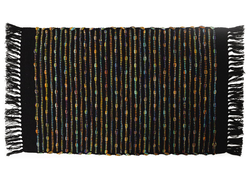 Χαλάκι Μπάνιου Rainbow Malia 80x50cm Μαύρο