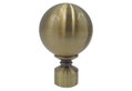 Σετ Τελειώματα Κουρτινόξυλου Central Ball Φ19mm Μπρονζέ 2τμχ