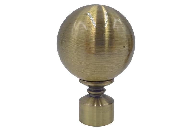 Σετ Τελειώματα Κουρτινόξυλου Central Ball Φ19mm Μπρονζέ 2τμχ