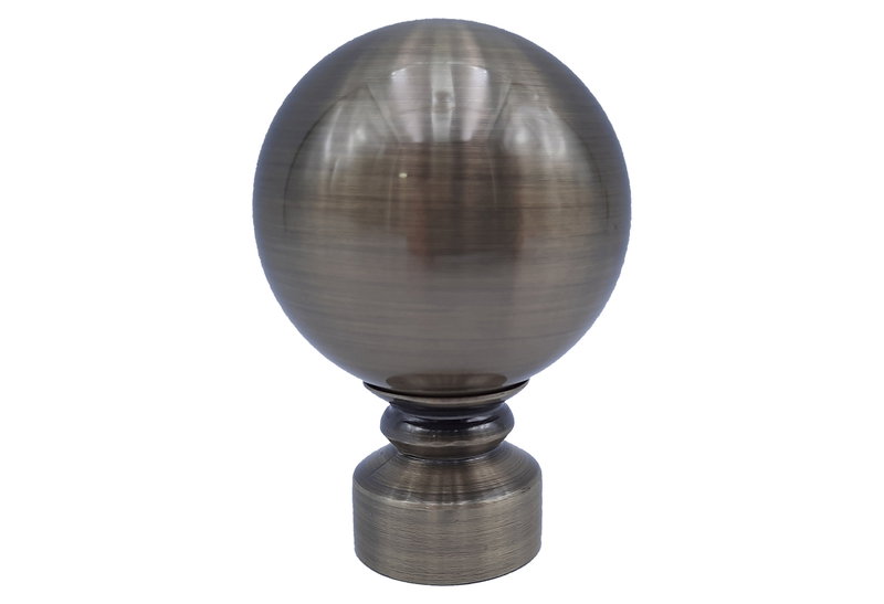 Σετ Τελειώματα Κουρτινόξυλου Central Φ28mm Ball Μπρονζέ 2τμχ