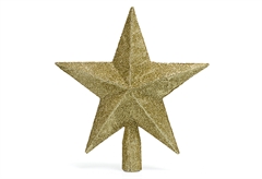Χριστουγεννιάτικη Κορυφή Δέντρου Glitter Χρυσή 20cm