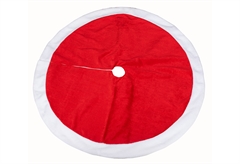 Χριστουγεννιάτικη Ποδιά Δέντρου Κόκκινη Velvet Φ.120cm