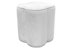 Σκαμπό Liberta Blossom Φ36x42cm Λευκό