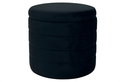 Σκαμπό Liberta Hide Φ42x40.5cm Μαύρο