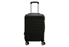 Ionion Stripes Βαλίτσα Καμπίνας Μαύρη Μ35xΠ23xΥ55cm