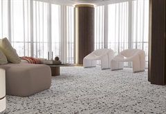 Πλακάκι Δαπέδου Πορσελανάτο Terrazzo Veneto 60x60cm Λευκό/Μαύρο