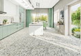 Γρανιτοπλακάκι Terrazzo Veneto 60x60cm Λευκό/Πράσινο