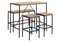 Σετ Ac Design Furniture Bahamas Τραπέζι Μπαρ με Πάγκο & 2 Σκαμπό
