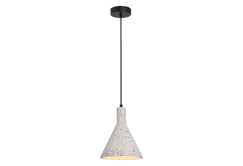 Κρεμαστό Φωτιστικό Dot Kώνος Ε27 17x20cm Λευκό Τσιμέντο