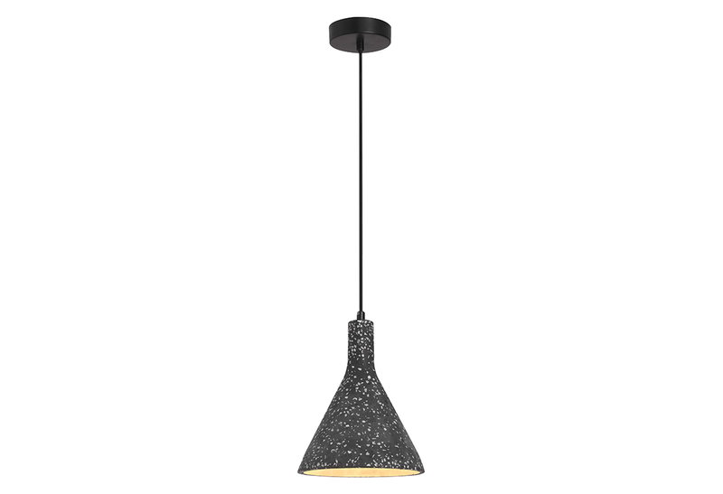 Κρεμαστό Φωτιστικό Dot Kώνος Ε27 17x20cm Μαύρο Τσιμέντο